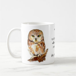 Tasse Mère Drôle Avant La Citation De Café, Chouette