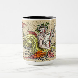 Tasse Merman Jouer un Lyre médiéval