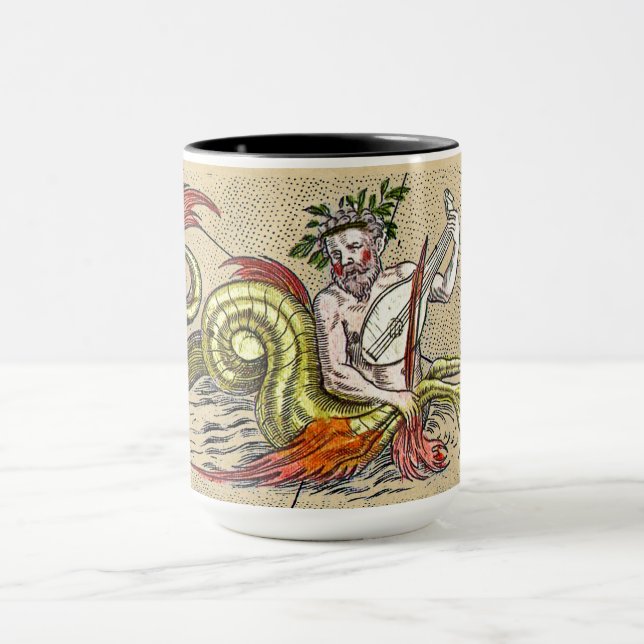 Tasse Merman Jouer un Lyre médiéval (Centre)