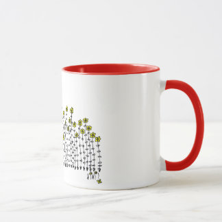 Tasse mignonne avec le bébé dans un domaine des