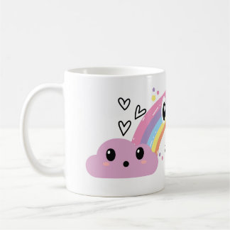 Tasse mignonne "Boire sous l'arc-en-ciel"