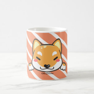 Tasse mignonne de blanc de Shiba Inu