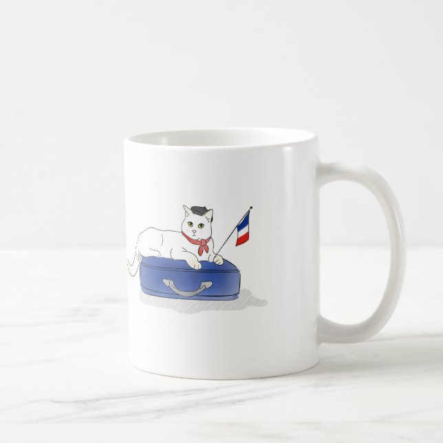 Tasse mignonne de chat de Paris (Droite)