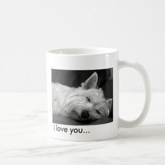 Tasse mignonne de chien de Westie (Terrier des