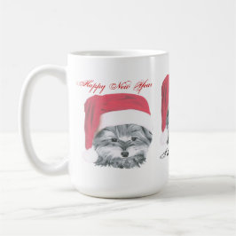 Tasse mignonne de chien de Yorkie de Noël