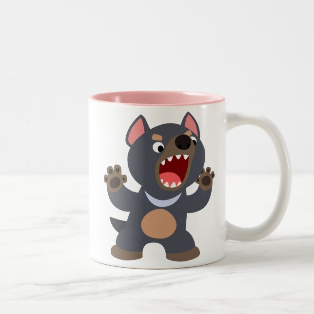 Tasse mignonne de diable tasmanien de bande (Droit)
