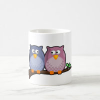Tasse mignonne de hiboux