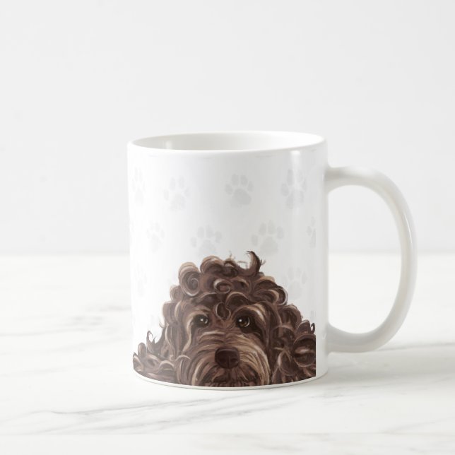 Tasse mignonne de labradoodle (Droite)