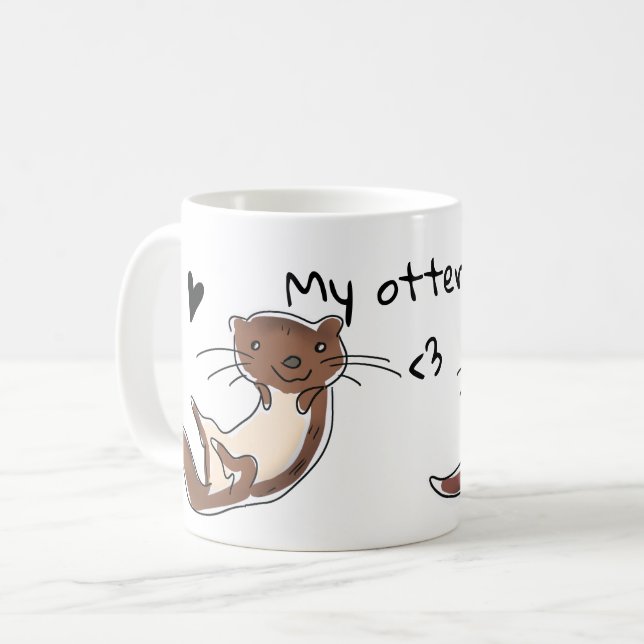 Tasse mignonne de loutre (Devant gauche)