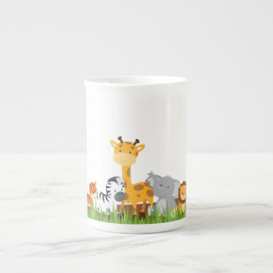 Tasse mignonne de porcelaine tendre d'animaux 	de