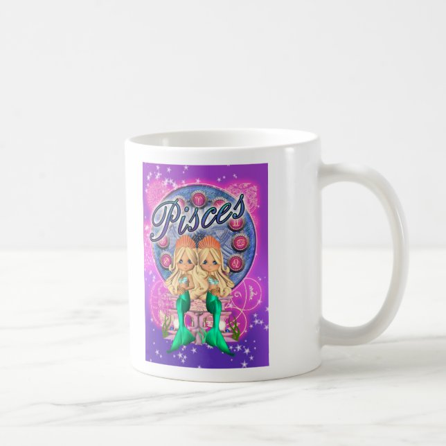 Tasse mignonne de sirène de Poissons de zodiaque (Droite)