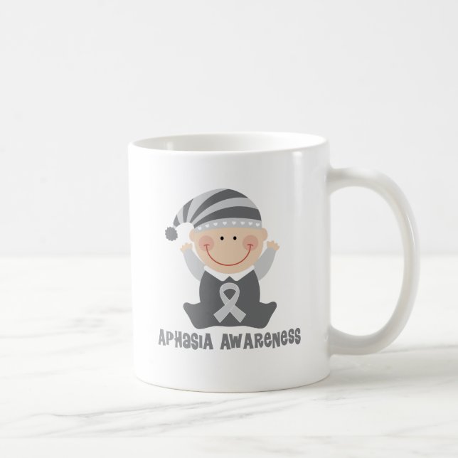 Tasse mignonne de soutien de conscience d'aphasie (Droite)