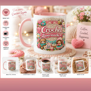 Tasse mignonne de style crochet pour accro du thé