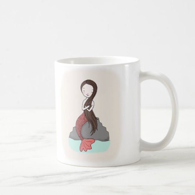 Tasse mignonne d'illustration de sirène de tasse (Droite)