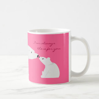 Tasse mignonne d'ours blanc : Toujours là pour