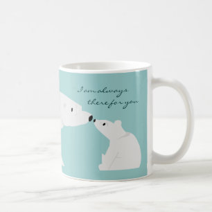 Tasse mignonne d'ours blanc : Toujours là pour