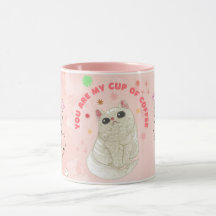 Tasse Mignonne Rose Chat | Mug Café pour Amoureuse