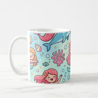 Tasse Mignonne Sirène Dauphin Pastel
