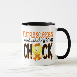 Tasse Milliseconde de sclérose en plaques salie avec le
