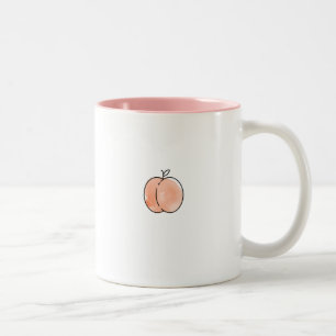 Tasse minimale de fruit rose de pêche