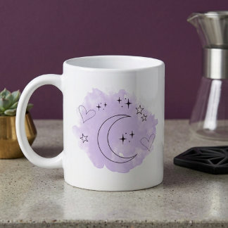 Tasse minimaliste à l'aquarelle lavande