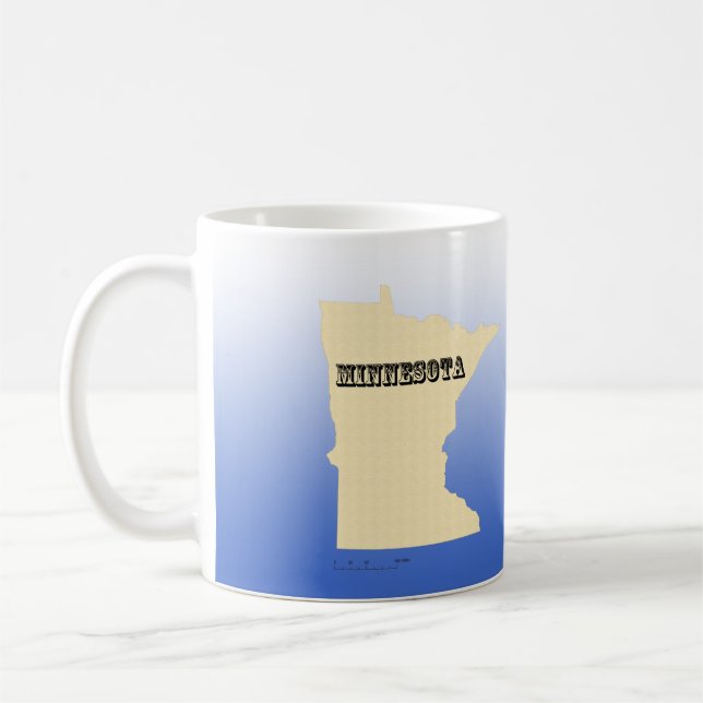 Tasse - Minnesota Staat Karte mit Stadt (Links)
