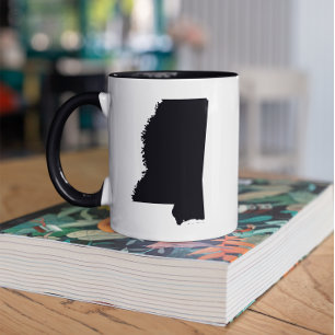 Tasse Mississippi en noir et blanc