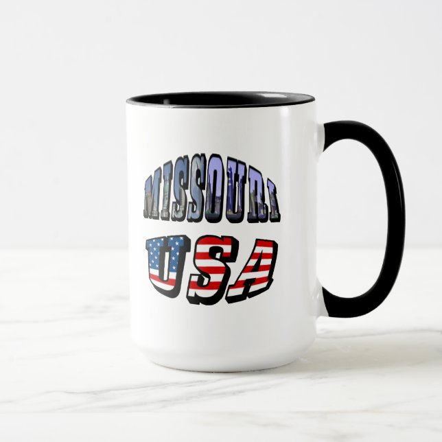 Tasse Missouri Picture et USA Text (Droite)