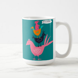Tasse mit 3 Hühnern und einem Kaninchen