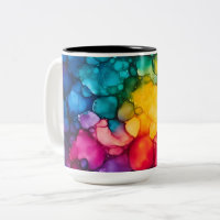 Tasse mit Alkohol-Tinte-Design in zwei Farben, 0,4