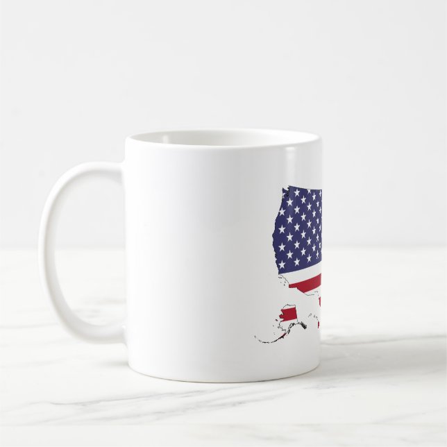 Tasse mit amerikanischem Kartenzeichen (Links)