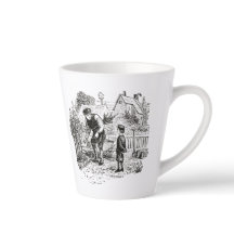 Tasse mit antikem Gartenbild