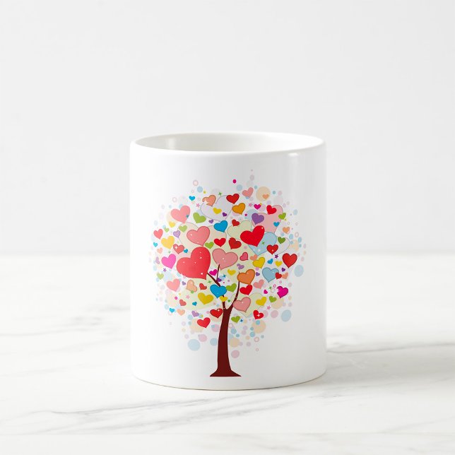 Tasse mit Baum mit herzförmigen Blättern (Von Creator hochgeladen)