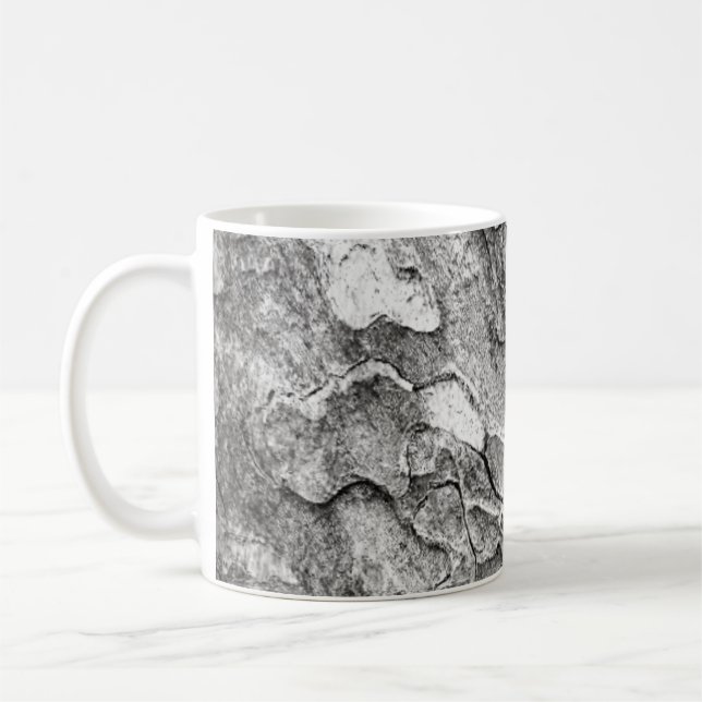 Tasse mit Baumrinde (Links)
