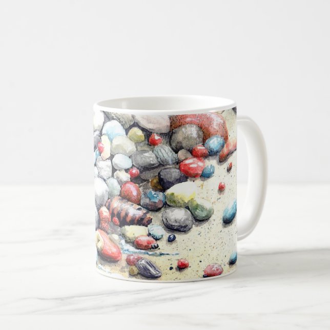Tasse mit Bild der Steine vom See-Vorgesetzten (VorderseiteRechts)