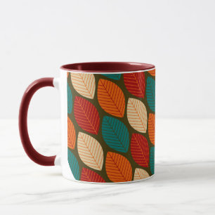 Tasse mit 'Blatt'-Muster im Stil der Mitte des 20.