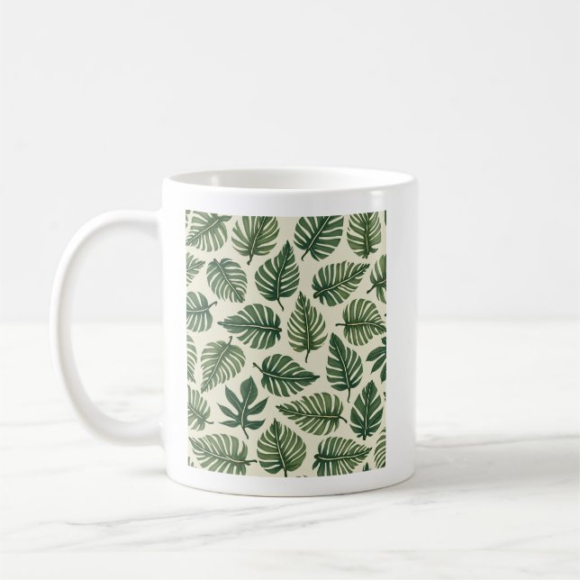 Tasse mit Blattmuster (Links)