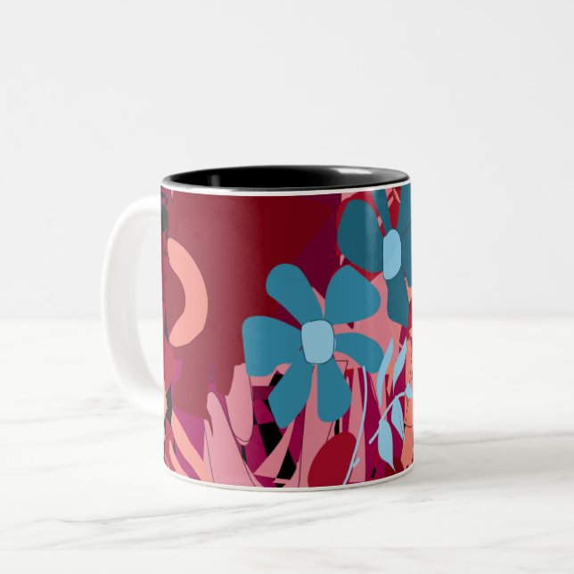 Tasse mit Blumenmotiv (Vorderseite Links)