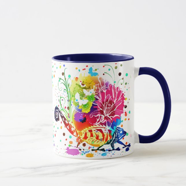 Tasse mit Blütenechse (Rechts)