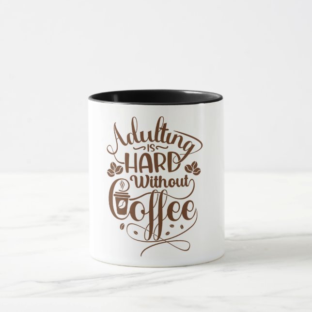 Tasse mit braunem Design für Ihren coolen Morgen (Zentrum)