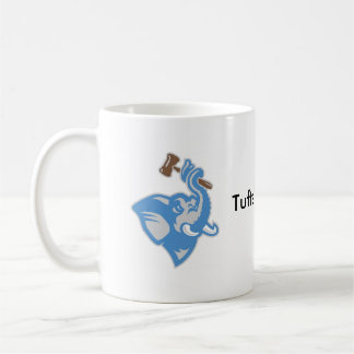 Tasse mit Brown und blaues Logo und Text