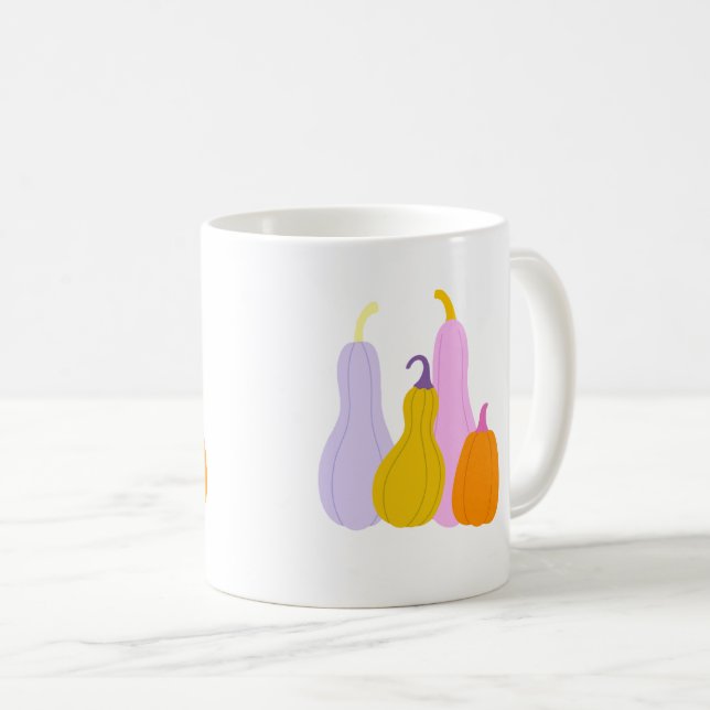 Tasse mit bunten Kürbissen (VorderseiteRechts)