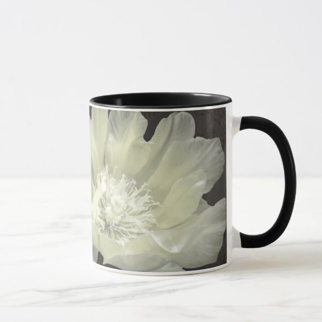 Tasse mit Cactus Blume in Creme & Black (Rechts)