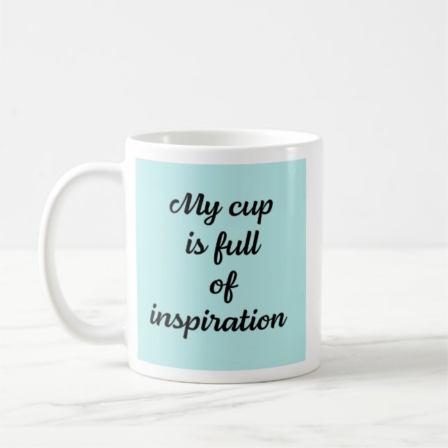 Tasse mit christlicher Glaubensbotschaft (Links)