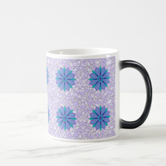 TASSE MIT COOLER BLAUE BLUME KUNST (Rechts)