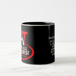 Tasse mit dem Aufruf aller LehrerInnen Logo Resili