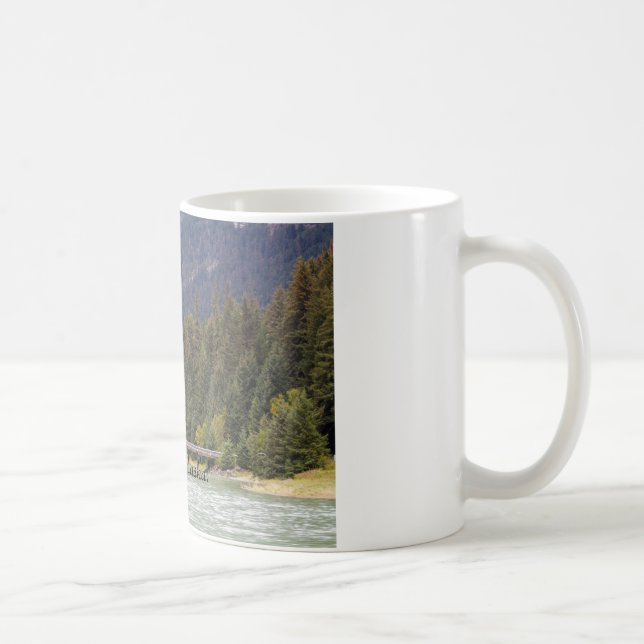 Tasse mit dem Foto Alaska, Gebirge, Fluss (Rechts)