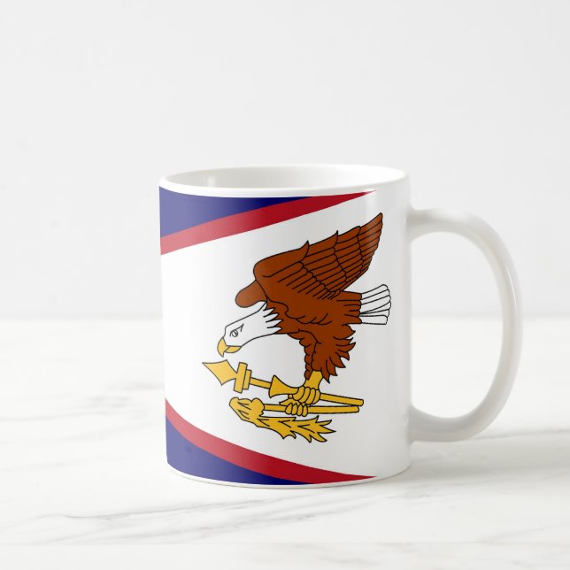 Tasse mit der Fahne Amerikanisch-Samoas-USA (Rechts)