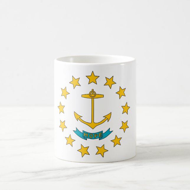 Tasse mit der Fahne des Staat Rhode Island - USA (Mittel)