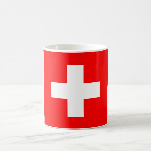 Tasse mit der Flagge der Schweiz (Mittel)